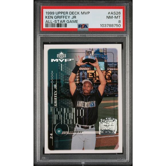 1999 Upper Deck MVP All-Star Game #AS26 Ken Griffey Jr PSA 8 Mariners - Pop 1 - Picture 1 of 3